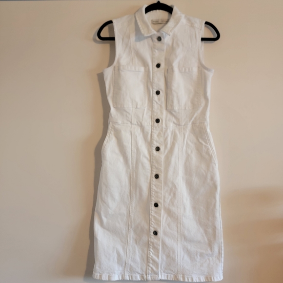 In Wear Dresses & Skirts - White Denim Sleeveless Dress